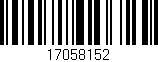 Código de barras (EAN, GTIN, SKU, ISBN): '17058152'