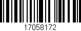 Código de barras (EAN, GTIN, SKU, ISBN): '17058172'