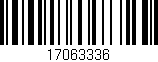 Código de barras (EAN, GTIN, SKU, ISBN): '17063336'
