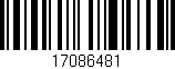 Código de barras (EAN, GTIN, SKU, ISBN): '17086481'