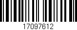 Código de barras (EAN, GTIN, SKU, ISBN): '17097612'