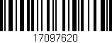 Código de barras (EAN, GTIN, SKU, ISBN): '17097620'