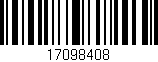 Código de barras (EAN, GTIN, SKU, ISBN): '17098408'