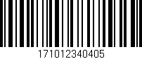 Código de barras (EAN, GTIN, SKU, ISBN): '171012340405'