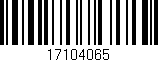 Código de barras (EAN, GTIN, SKU, ISBN): '17104065'
