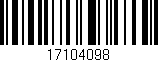 Código de barras (EAN, GTIN, SKU, ISBN): '17104098'