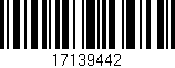 Código de barras (EAN, GTIN, SKU, ISBN): '17139442'