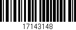 Código de barras (EAN, GTIN, SKU, ISBN): '17143148'