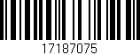 Código de barras (EAN, GTIN, SKU, ISBN): '17187075'