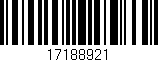 Código de barras (EAN, GTIN, SKU, ISBN): '17188921'