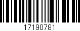 Código de barras (EAN, GTIN, SKU, ISBN): '17190781'