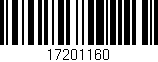 Código de barras (EAN, GTIN, SKU, ISBN): '17201160'