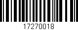 Código de barras (EAN, GTIN, SKU, ISBN): '17270018'