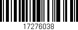 Código de barras (EAN, GTIN, SKU, ISBN): '17276038'