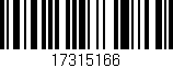 Código de barras (EAN, GTIN, SKU, ISBN): '17315166'