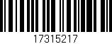 Código de barras (EAN, GTIN, SKU, ISBN): '17315217'