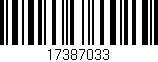 Código de barras (EAN, GTIN, SKU, ISBN): '17387033'