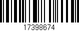 Código de barras (EAN, GTIN, SKU, ISBN): '17398674'