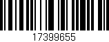 Código de barras (EAN, GTIN, SKU, ISBN): '17399655'