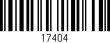 Código de barras (EAN, GTIN, SKU, ISBN): '17404'
