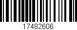 Código de barras (EAN, GTIN, SKU, ISBN): '17482606'