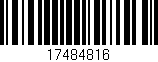 Código de barras (EAN, GTIN, SKU, ISBN): '17484816'