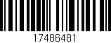 Código de barras (EAN, GTIN, SKU, ISBN): '17486481'