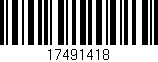 Código de barras (EAN, GTIN, SKU, ISBN): '17491418'