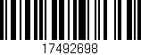 Código de barras (EAN, GTIN, SKU, ISBN): '17492698'