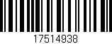 Código de barras (EAN, GTIN, SKU, ISBN): '17514938'
