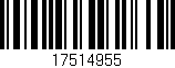 Código de barras (EAN, GTIN, SKU, ISBN): '17514955'