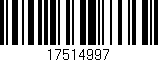 Código de barras (EAN, GTIN, SKU, ISBN): '17514997'