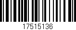 Código de barras (EAN, GTIN, SKU, ISBN): '17515136'