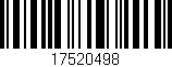 Código de barras (EAN, GTIN, SKU, ISBN): '17520498'