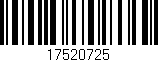 Código de barras (EAN, GTIN, SKU, ISBN): '17520725'