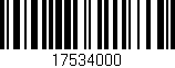 Código de barras (EAN, GTIN, SKU, ISBN): '17534000'