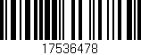Código de barras (EAN, GTIN, SKU, ISBN): '17536478'