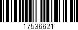 Código de barras (EAN, GTIN, SKU, ISBN): '17536621'