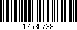 Código de barras (EAN, GTIN, SKU, ISBN): '17536738'