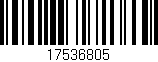 Código de barras (EAN, GTIN, SKU, ISBN): '17536805'