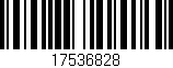 Código de barras (EAN, GTIN, SKU, ISBN): '17536828'