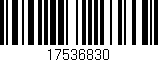 Código de barras (EAN, GTIN, SKU, ISBN): '17536830'