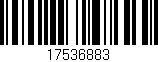 Código de barras (EAN, GTIN, SKU, ISBN): '17536883'