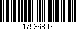 Código de barras (EAN, GTIN, SKU, ISBN): '17536893'