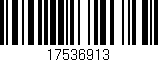 Código de barras (EAN, GTIN, SKU, ISBN): '17536913'