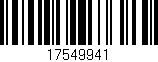 Código de barras (EAN, GTIN, SKU, ISBN): '17549941'