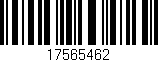 Código de barras (EAN, GTIN, SKU, ISBN): '17565462'