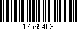 Código de barras (EAN, GTIN, SKU, ISBN): '17565463'