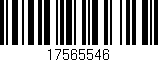 Código de barras (EAN, GTIN, SKU, ISBN): '17565546'