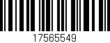 Código de barras (EAN, GTIN, SKU, ISBN): '17565549'